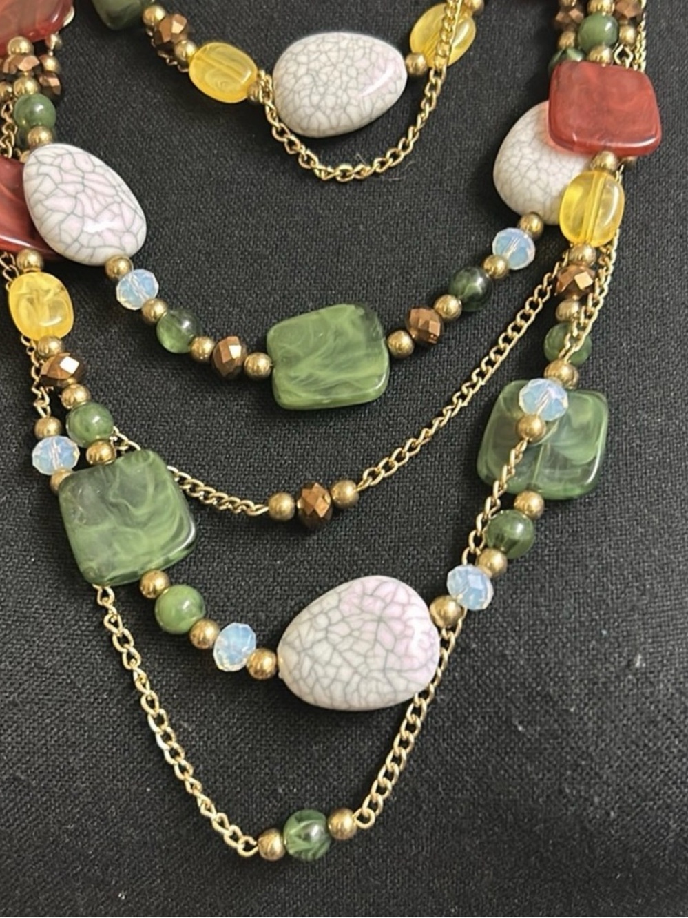 Sophia & Kate Multicolor Layered Statement Necklace and Earrings Set NWT - Picture 5 of 9